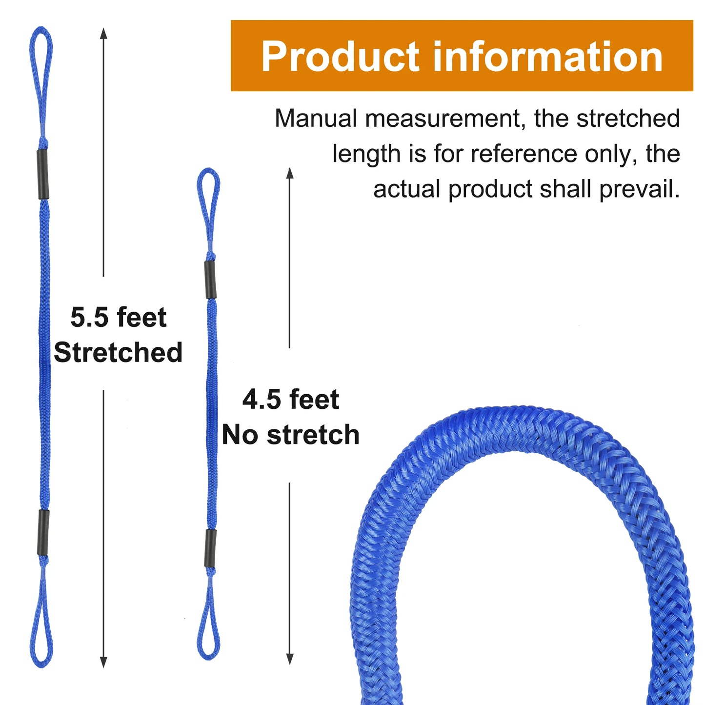 Bungee Dock Line Mooring Rope for Boat & Jetski