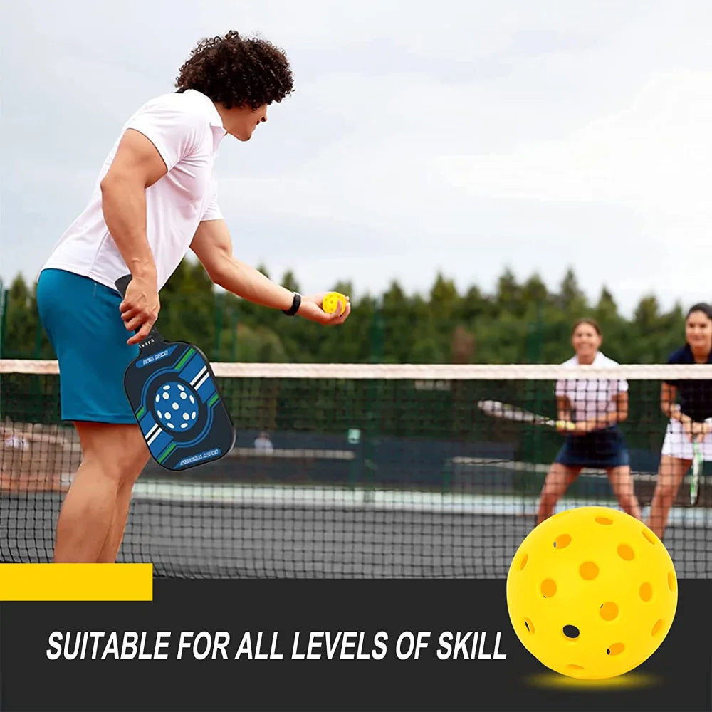 Outdoor Pickleballs 74MM 40-Hole Durable Competition Balls (6/12/24PCS)