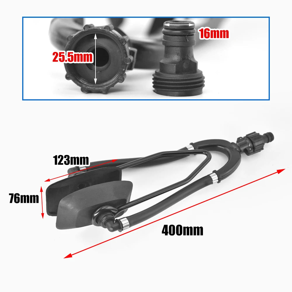 Universal Outboard Motor Water Flusher with Rectangular Ear Muffs