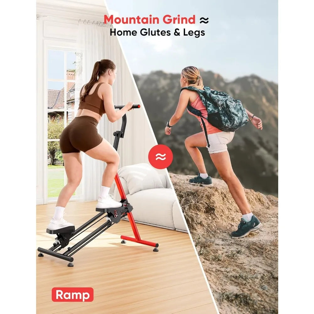 Home Fitness Stair Stepper with Adjustable Levels & Ski Simulation Modes