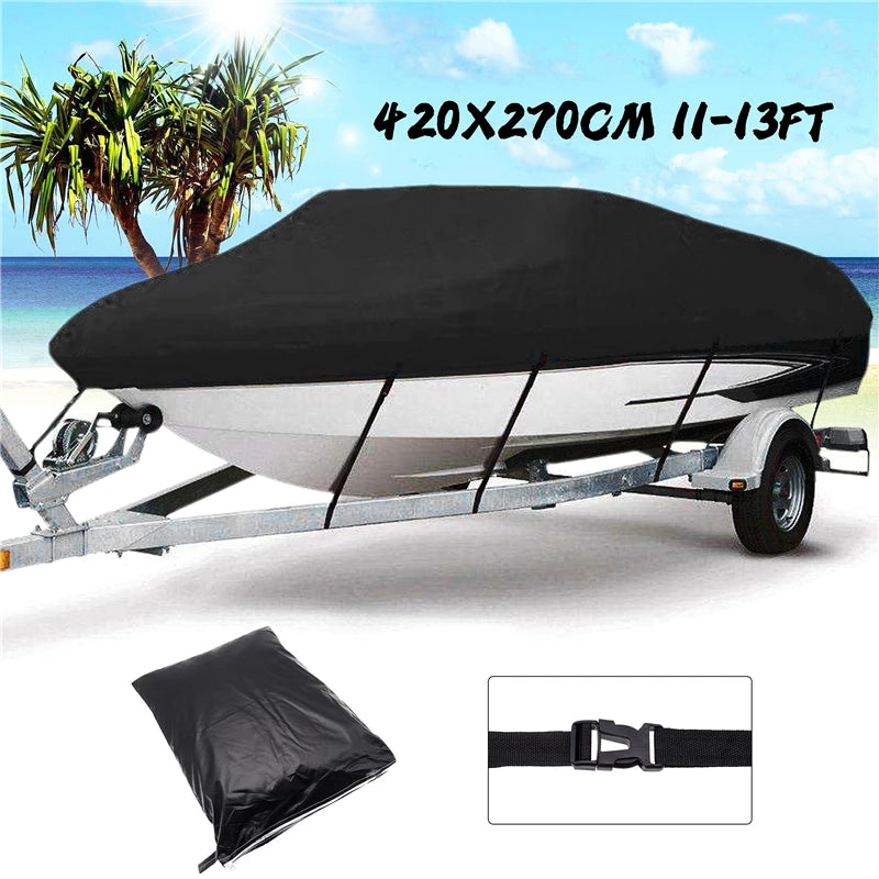 210D Waterproof Boat Cover for 11–22FT Boats