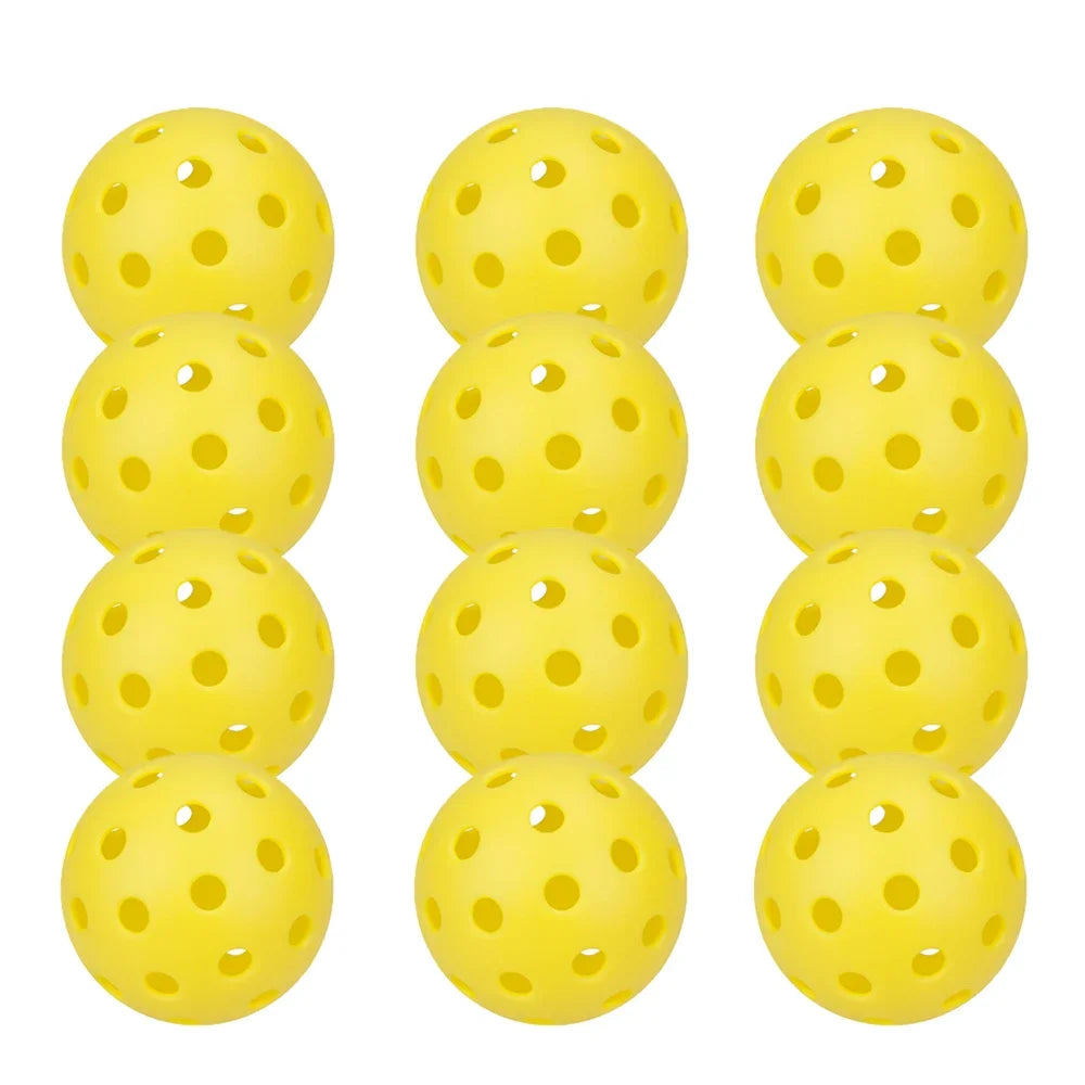 Outdoor Pickleballs 74MM 40-Hole Durable Competition Balls (6/12/24PCS)