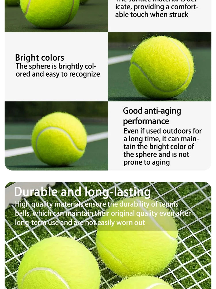 3Pcs Advanced Training Tennis Balls – Durable & Elastic