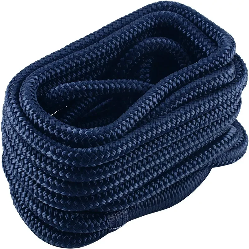 4.6m/15ft Blue Double Braided Nylon Boat Dock Line