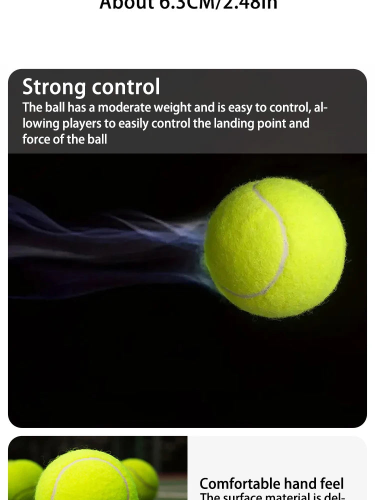3Pcs Advanced Training Tennis Balls – Durable & Elastic