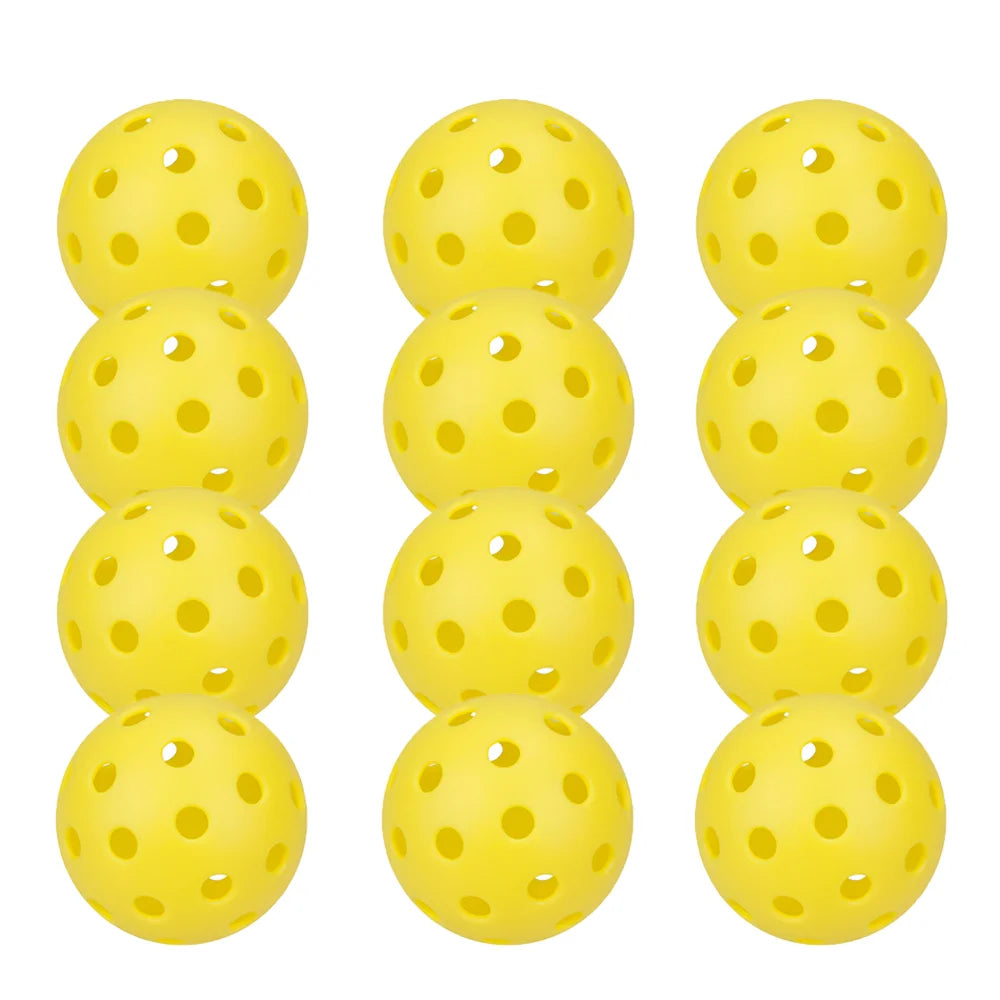 Outdoor Pickleballs 74MM 40-Hole Durable Competition Balls (6/12/24PCS)