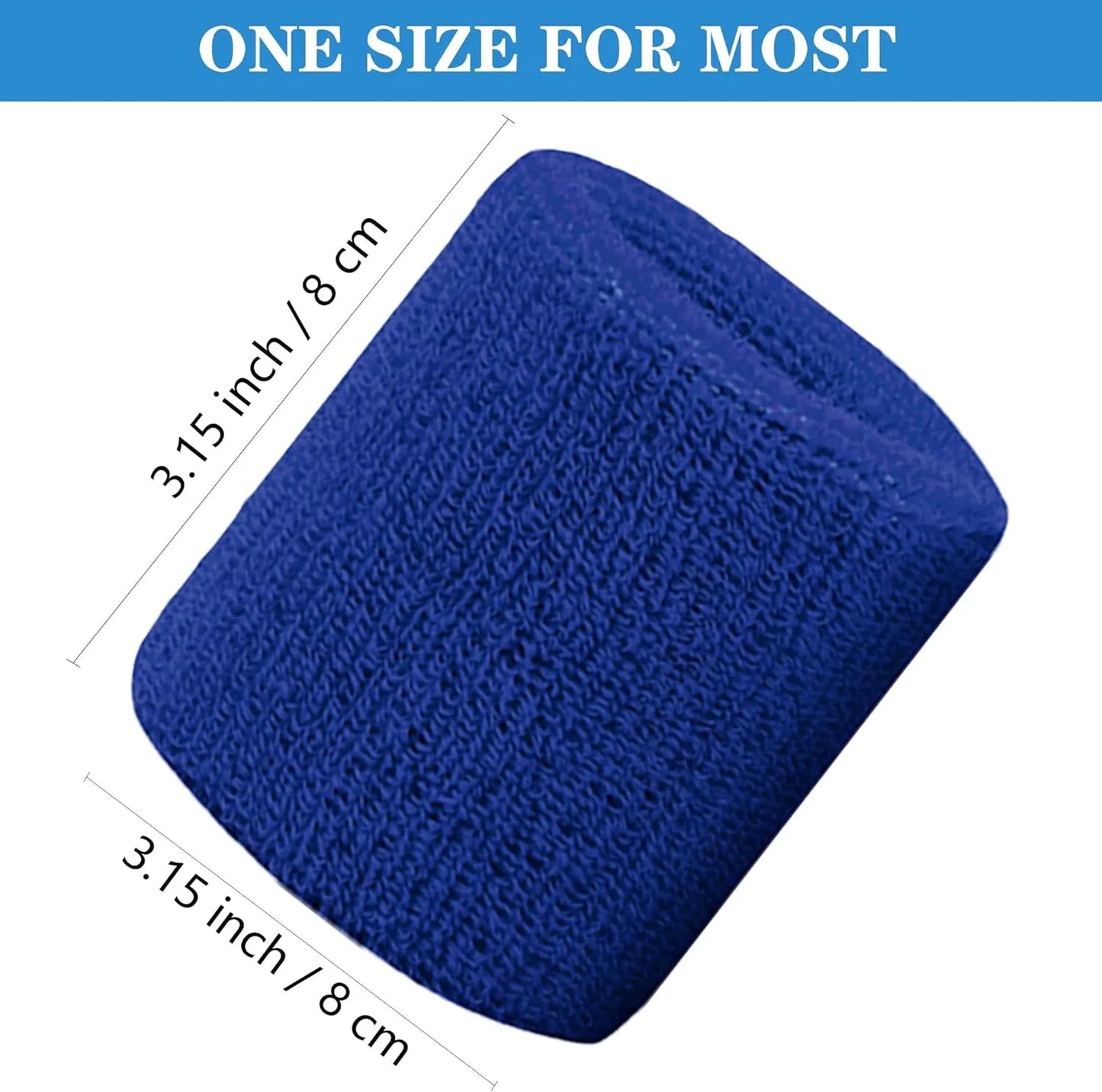 1 Pair Breathable Cotton Wrist Sweatbands for Sports