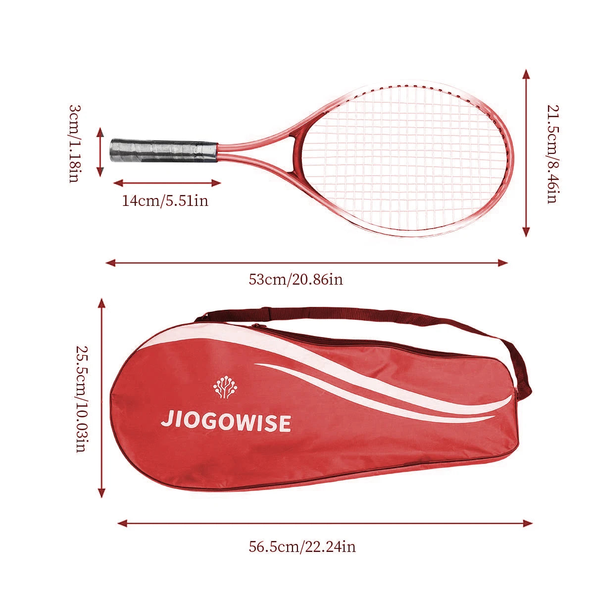 2Pcs Tennis Racket Set with Bag – Beginner Youth Training