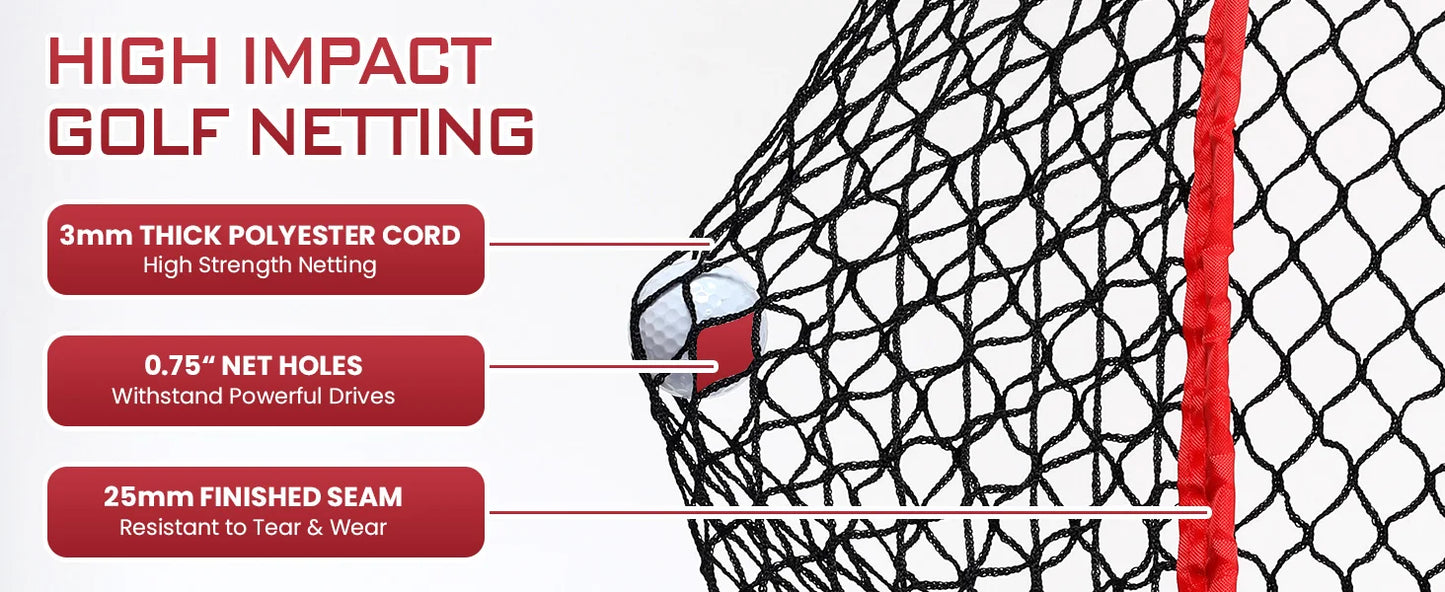10x10FT Heavy Duty Golf Practice Net – High Impact Barrier Netting