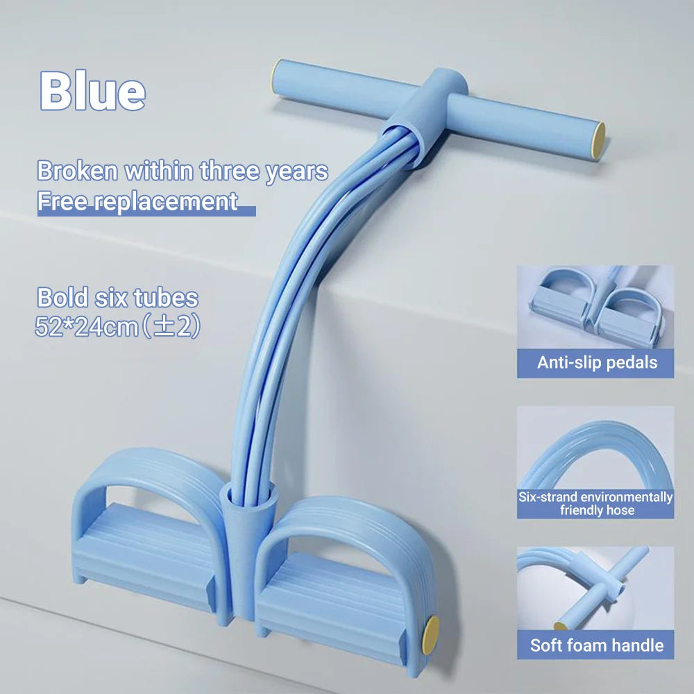 6-Tube Resistance Band Pedal Puller – Multifunction Fitness Tension Rope