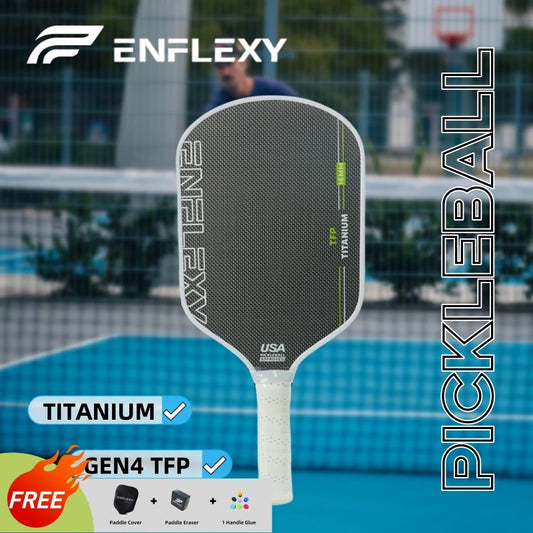ENFLEXY Gray Titanium Pickleball Paddle with Honeycomb TFP Core