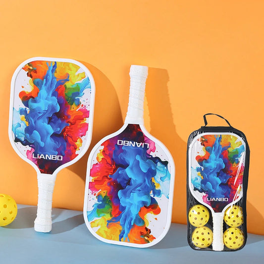 Pickleball Paddle Set with 2 Rackets & 4 Balls