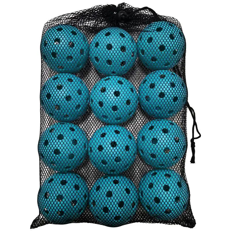 12pcs Outdoor Pickleballs 74mm 40-Hole Durable Competition Balls