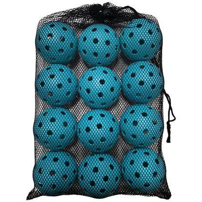 12pcs Outdoor Pickleballs 74mm 40-Hole Durable Competition Balls