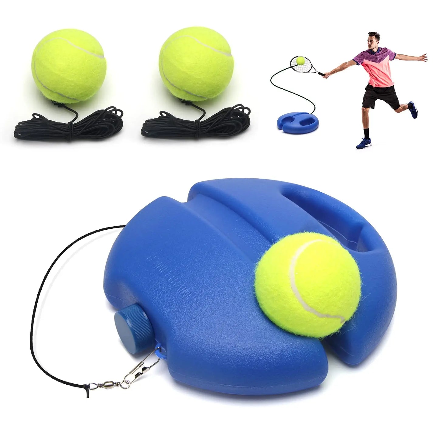 Single Base Tennis Trainer with High Elastic Rope
