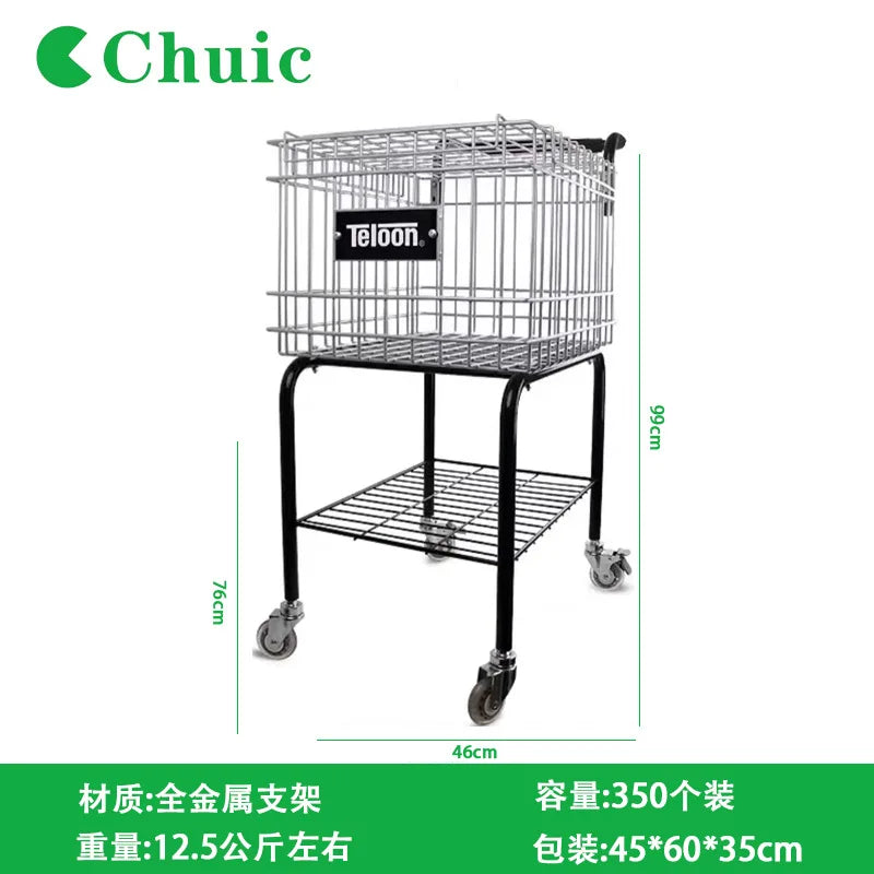 Wheeled Tennis Ball Storage Cart – Holds Up to 350 Balls