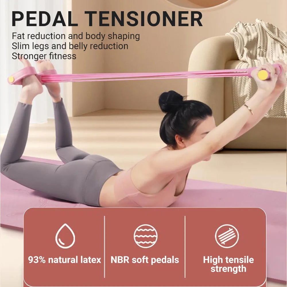 6-Tube Resistance Band Pedal Puller – Multifunction Fitness Tension Rope