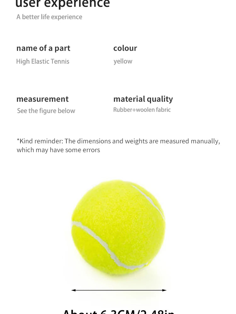 3Pcs Advanced Training Tennis Balls – Durable & Elastic