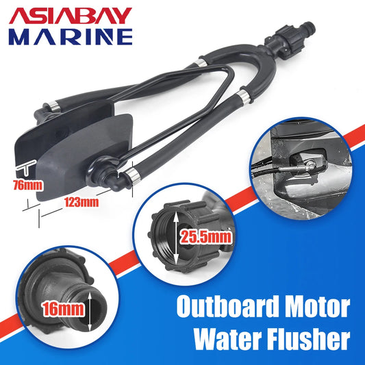 Universal Outboard Motor Water Flusher with Rectangular Ear Muffs