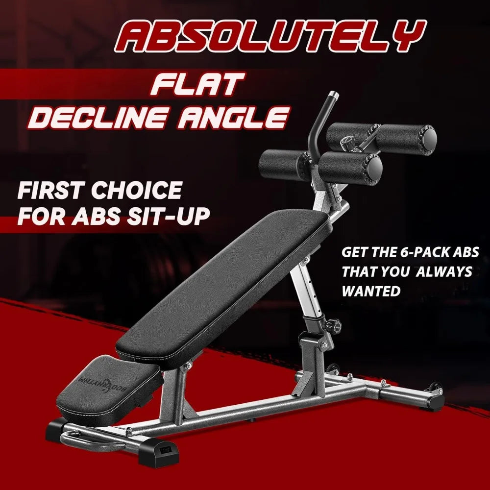 Professional Adjustable Sit-Up & Weight Bench with 4 Height Levels