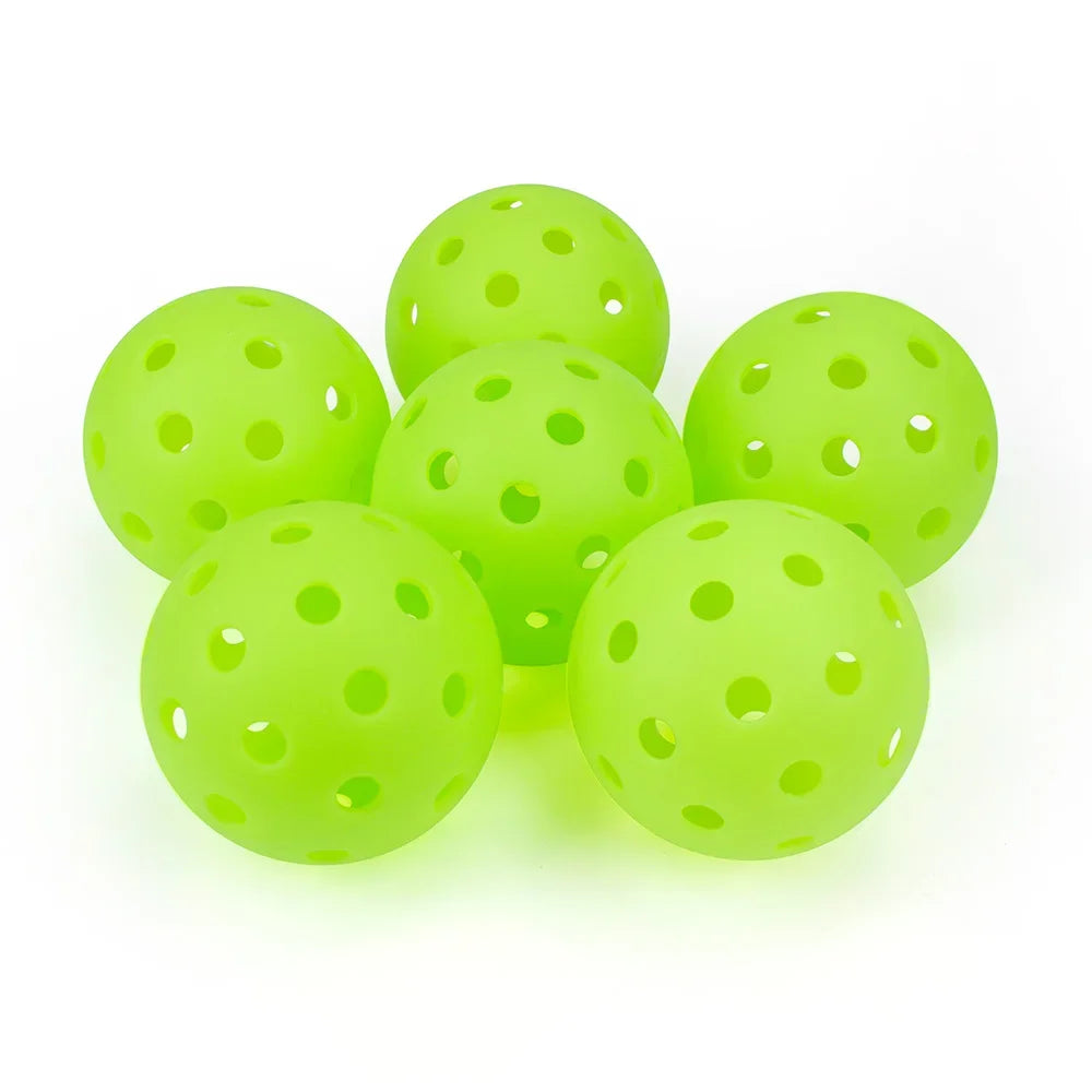 Outdoor Pickleballs 74MM 40-Hole Durable Competition Balls (6/12/24PCS)