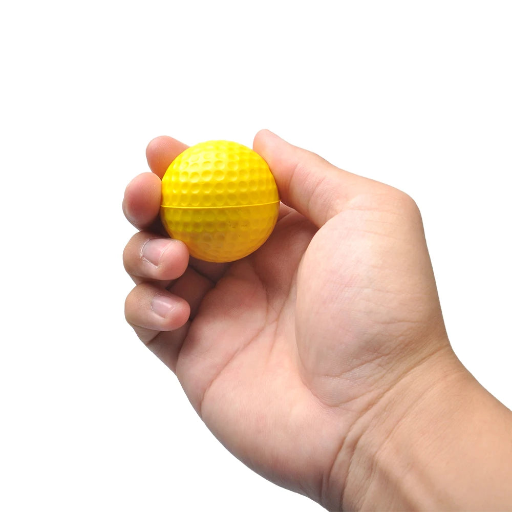 1/10Pcs Yellow PU Foam Golf Practice Balls – Soft Training Balls