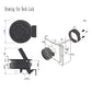 Round Flush Pull Slam Latch Handle for Marine & RV Use