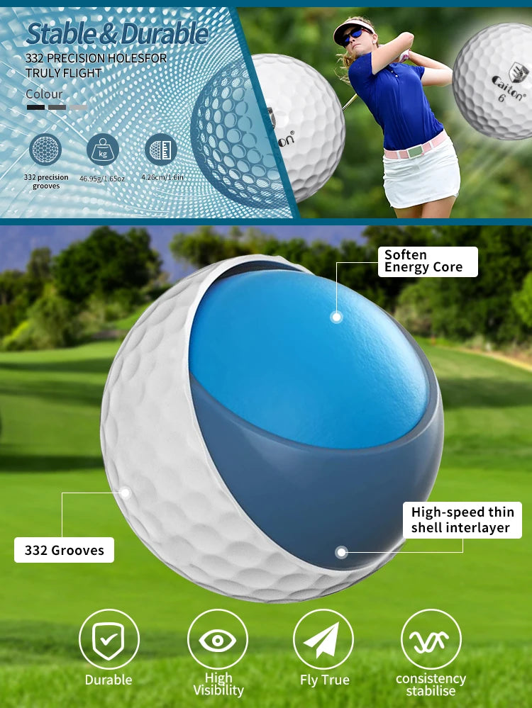 3-Layer Golf Balls (100pcs) – Long Distance & Spin Control