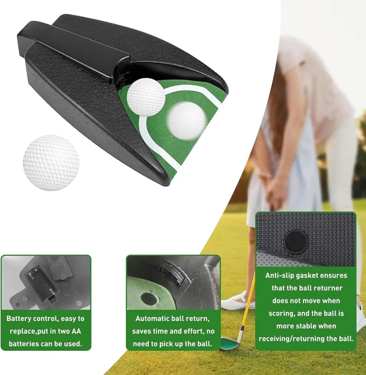Automatic Golf Ball Return Putting Machine – Indoor Practice Tool