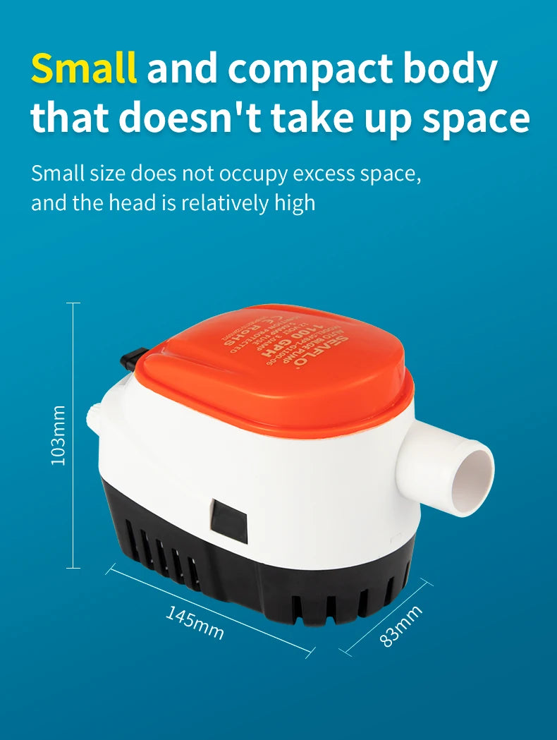 12V/24V Marine Bilge Pump DC Submersible Water Pump