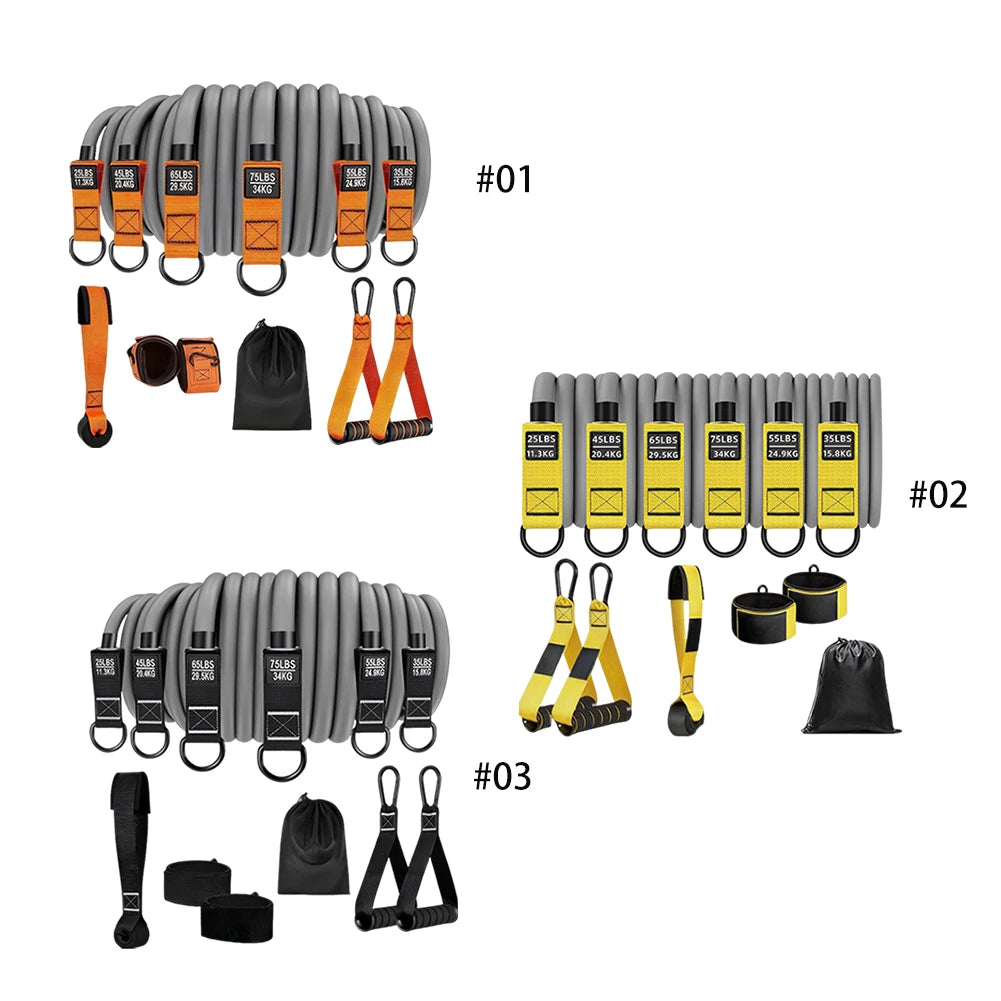 Heavy Duty Resistance Bands Set with Handles – Multifunction Workout Bands