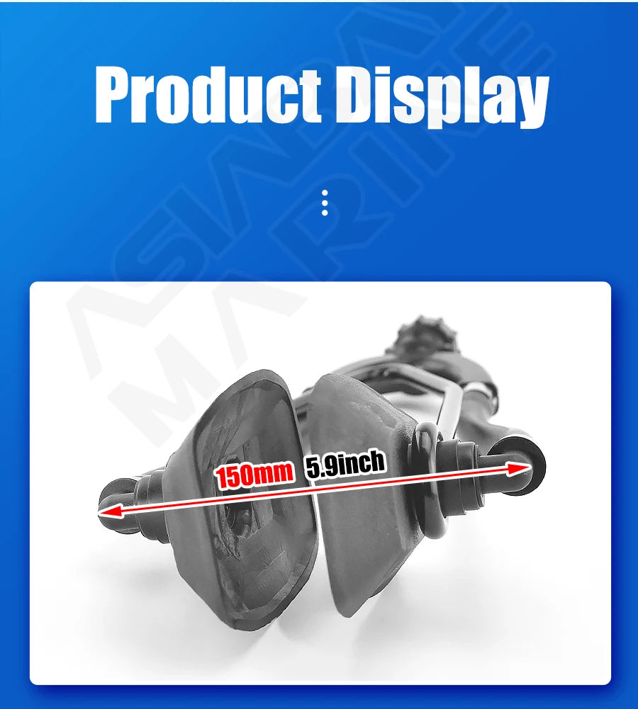 Universal Outboard Motor Water Flusher with Rectangular Ear Muffs