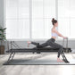 Foldable Steel Pilates Reformer Machine – Black/Grey Home Fitness Equipment