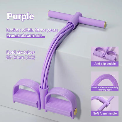 6-Tube Resistance Band Pedal Puller – Multifunction Fitness Tension Rope