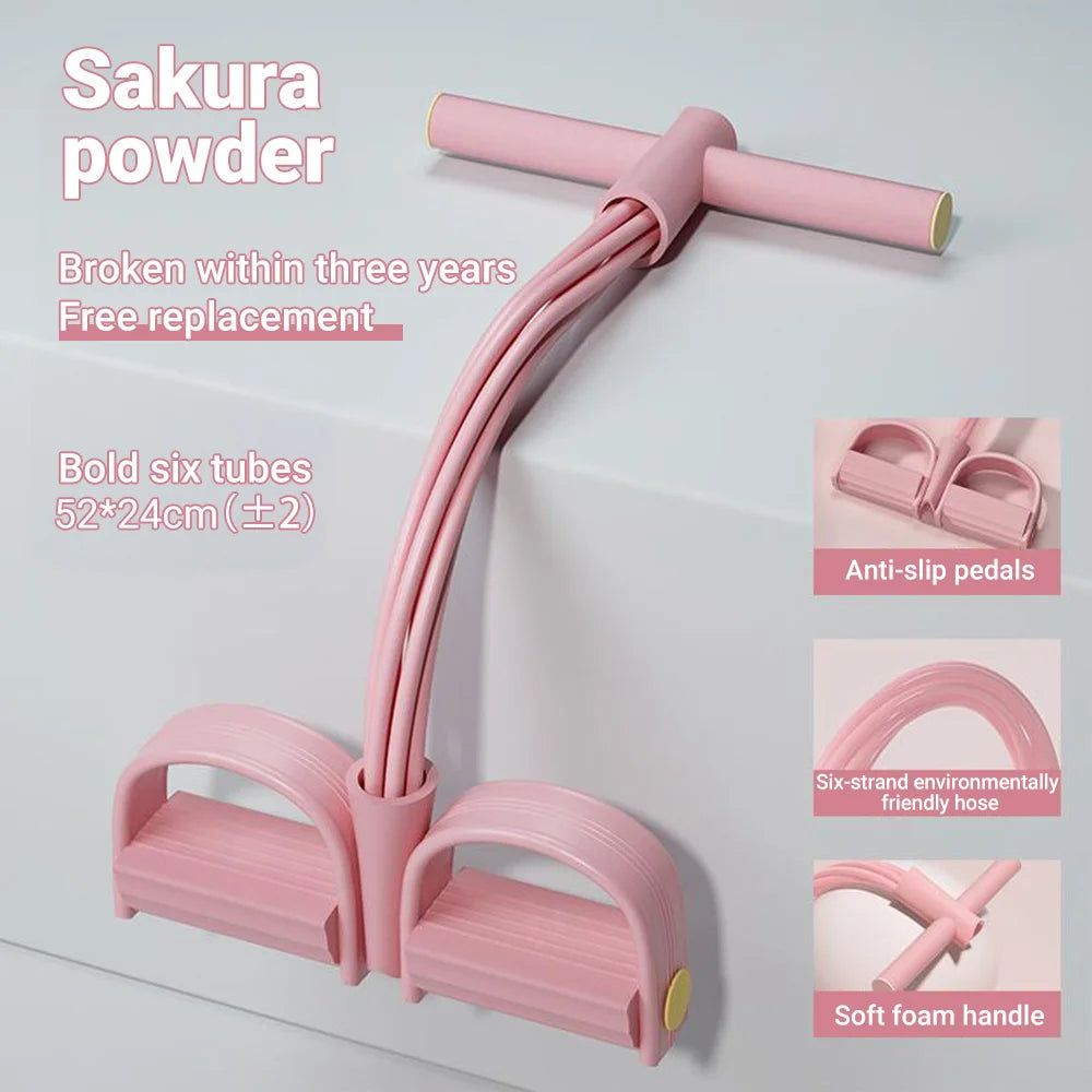 6-Tube Resistance Band Pedal Puller – Multifunction Fitness Tension Rope