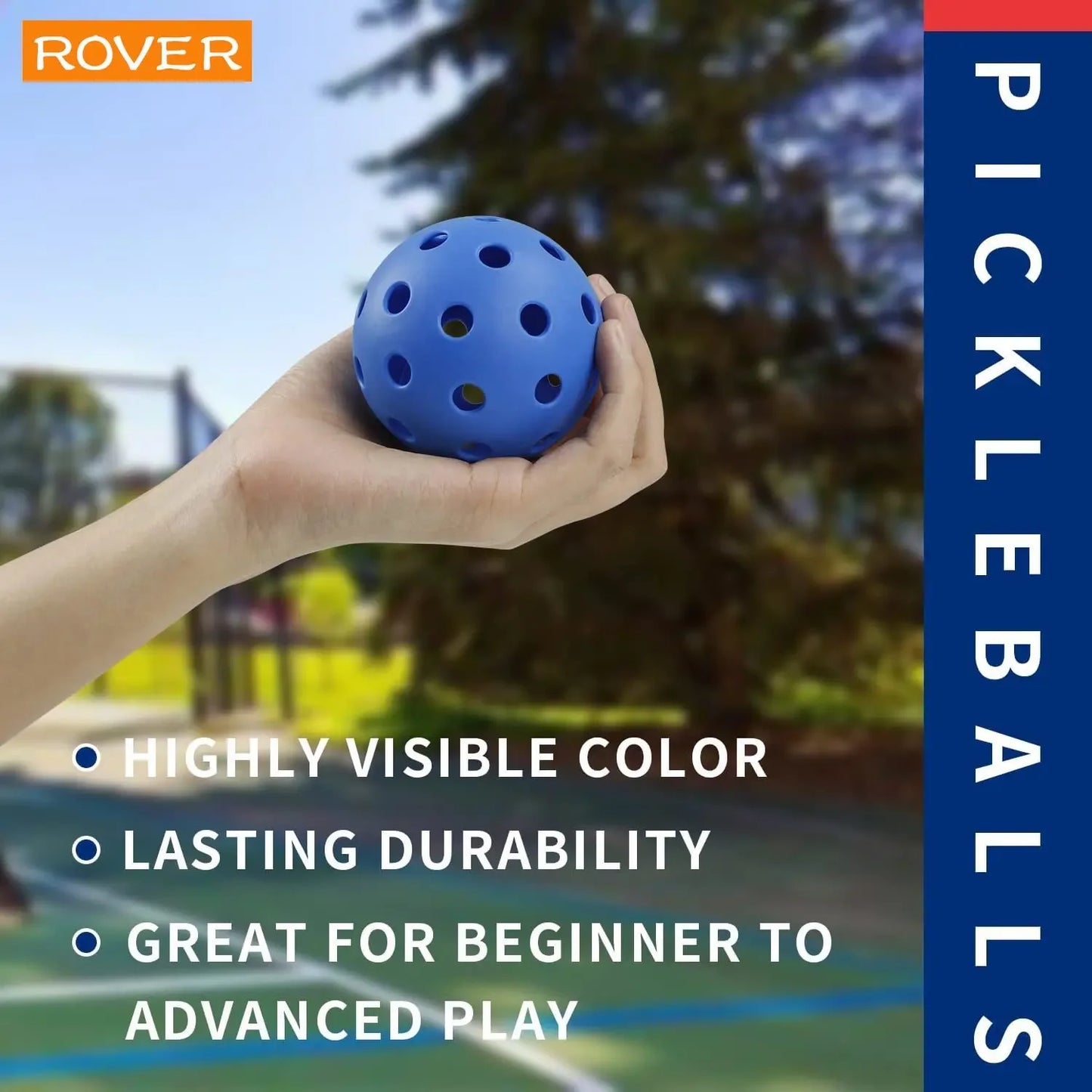 Outdoor Pickleballs 74MM 40-Hole Durable Competition Balls (6/12/24PCS)