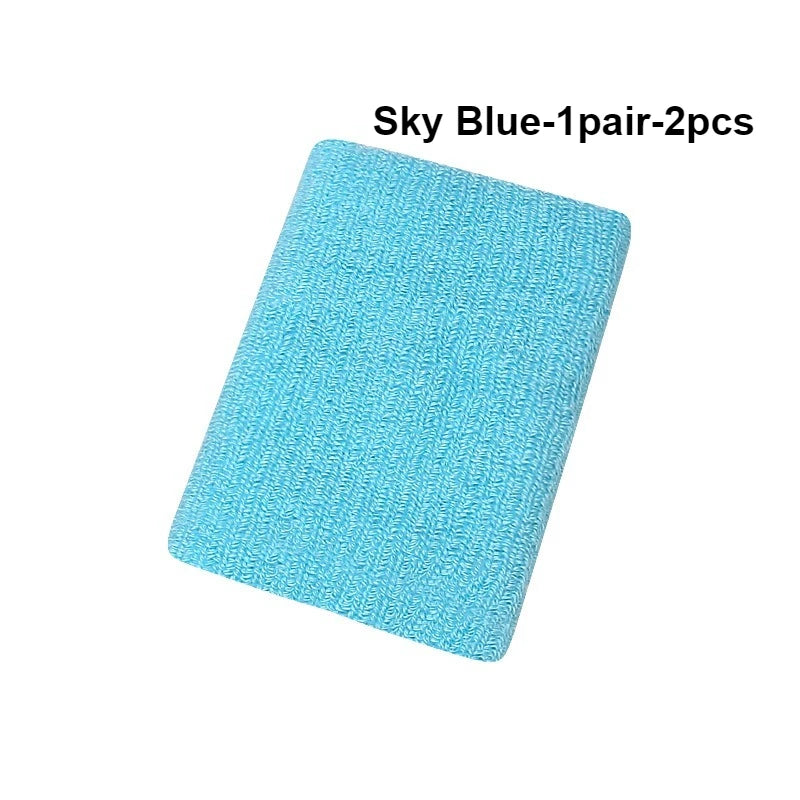 1 Pair Breathable Cotton Wrist Sweatbands for Sports