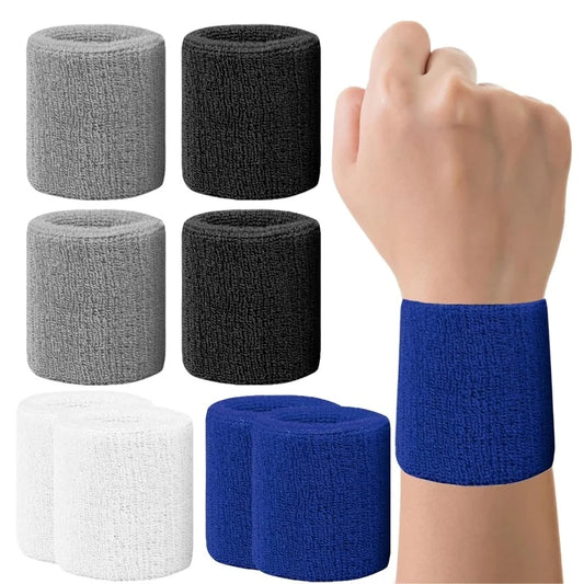 1 Pair Breathable Cotton Wrist Sweatbands for Sports