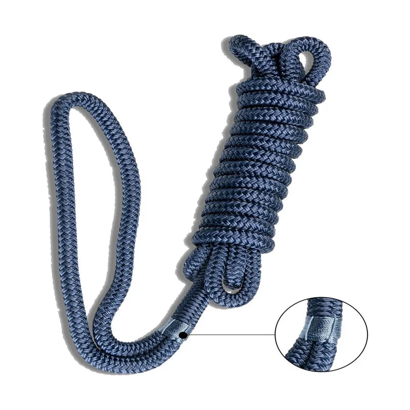 4.6m/15ft Blue Double Braided Nylon Boat Dock Line