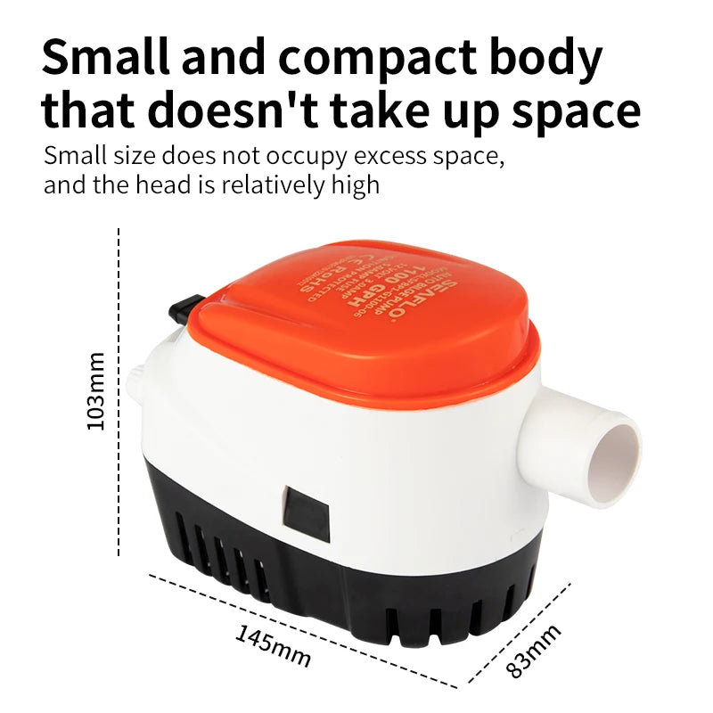 12V/24V Marine Bilge Pump DC Submersible Water Pump