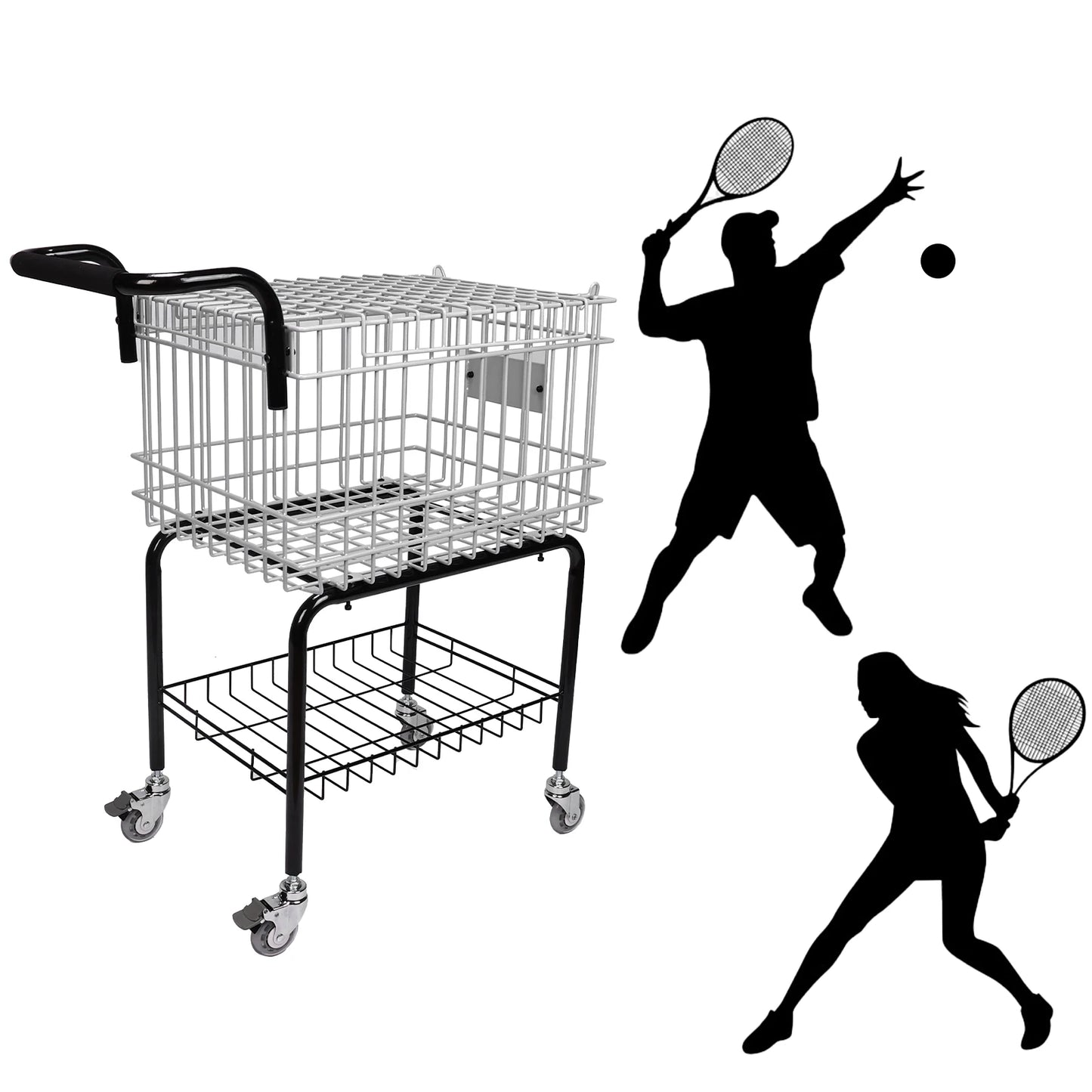 Wheeled Tennis Ball Storage Cart – Holds Up to 350 Balls