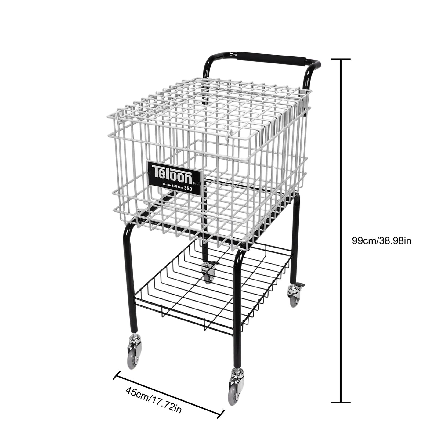Wheeled Tennis Ball Storage Cart – Holds Up to 350 Balls