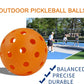 Outdoor Pickleballs 74MM 40-Hole Durable Competition Balls (6/12/24PCS)