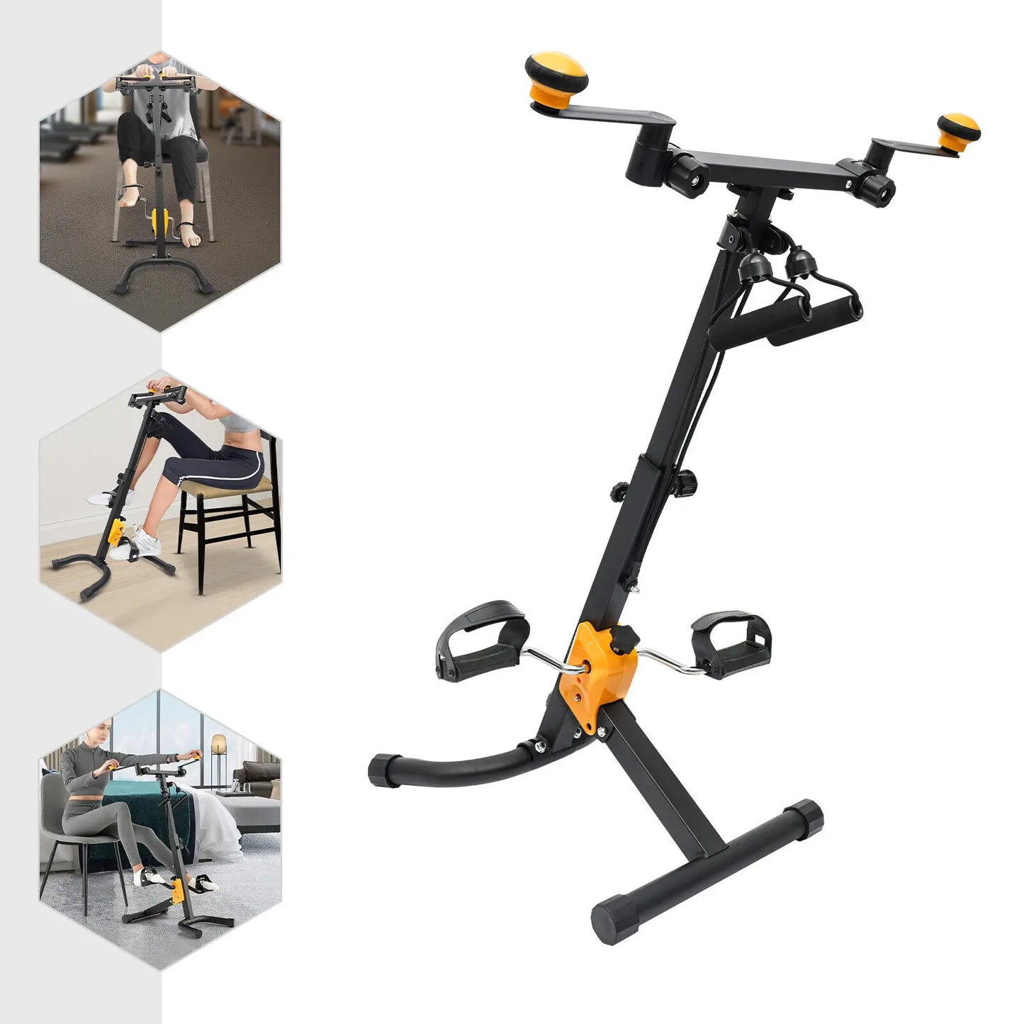 Foldable Pedal Exerciser Bike for Seniors – Adjustable Rehab Fitness Equipment