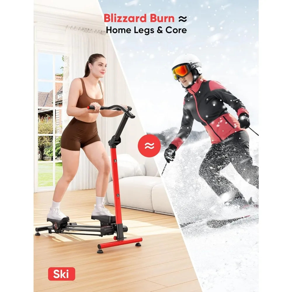 Home Fitness Stair Stepper with Adjustable Levels & Ski Simulation Modes