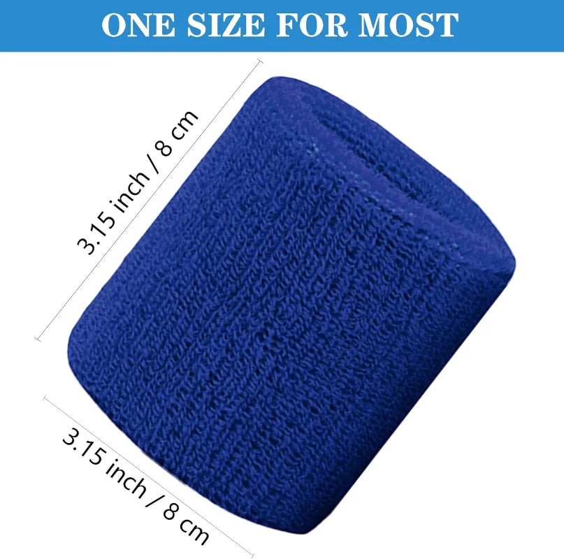 1 Pair Breathable Cotton Wrist Sweatbands for Sports