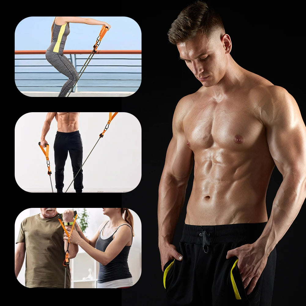 Heavy Duty Resistance Bands Set with Handles – Multifunction Workout Bands