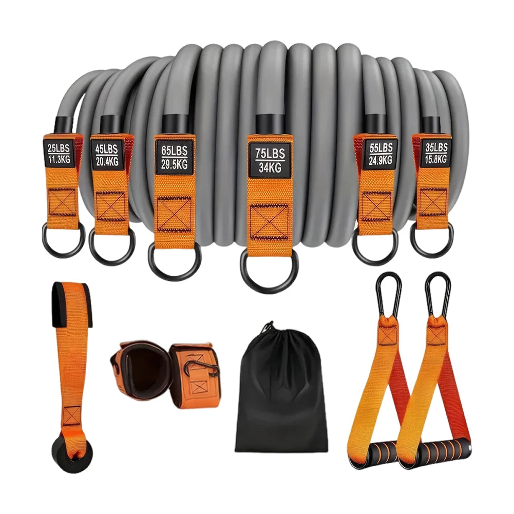 Heavy Duty Resistance Bands Set with Handles – Multifunction Workout Bands