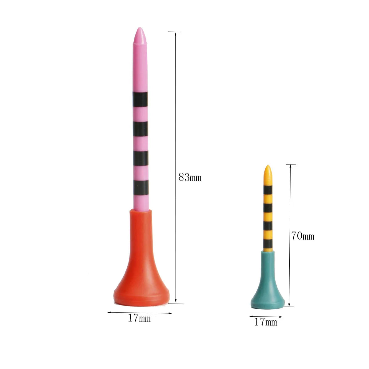 Golf Nail Tee 83 mm – Soft Rubber Head Ball Holder