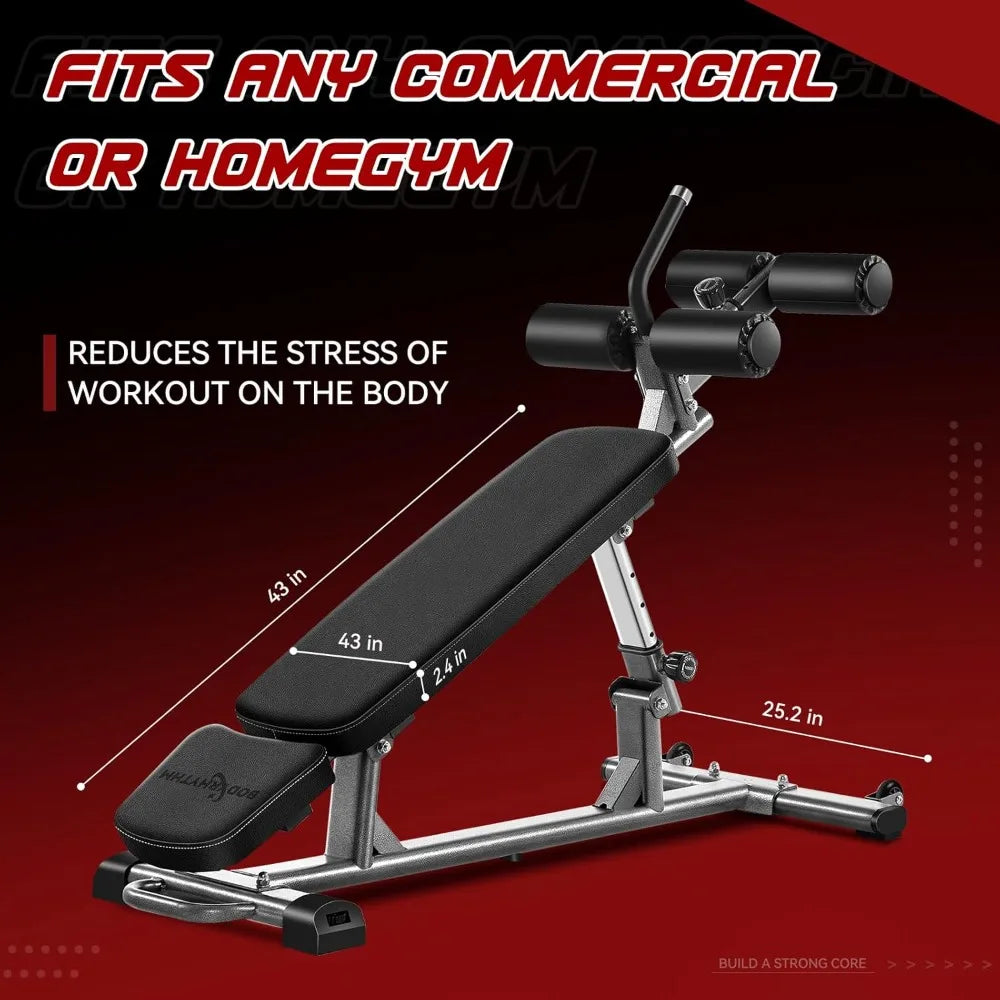 Professional Adjustable Sit-Up & Weight Bench with 4 Height Levels